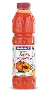 Manama Peach & Apricot Flavored Crush,1Ltr