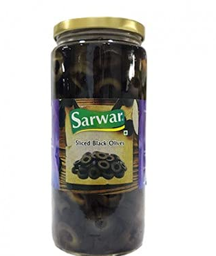 Sarwar Black Olive Slice,450g